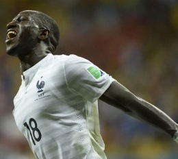 France's midfielder Moussa Sissoko celebrates scoring his team's fifth goal during a Group E football match between Switzerland and France at the Fonte Nova Arena in Salvador during the 2014 FIFA World Cup on June 20, 2014.   AFP PHOTO / FRANCK FIFEFRANCK FIFE/AFP/Getty Images