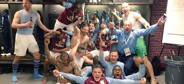Aston Villa celebration