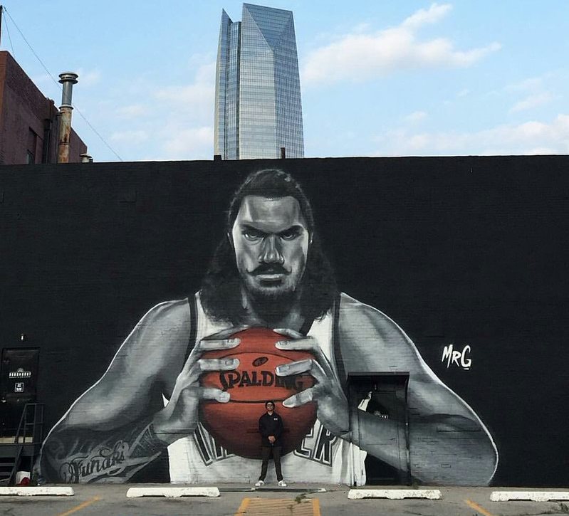 Steven Adams mural OKC