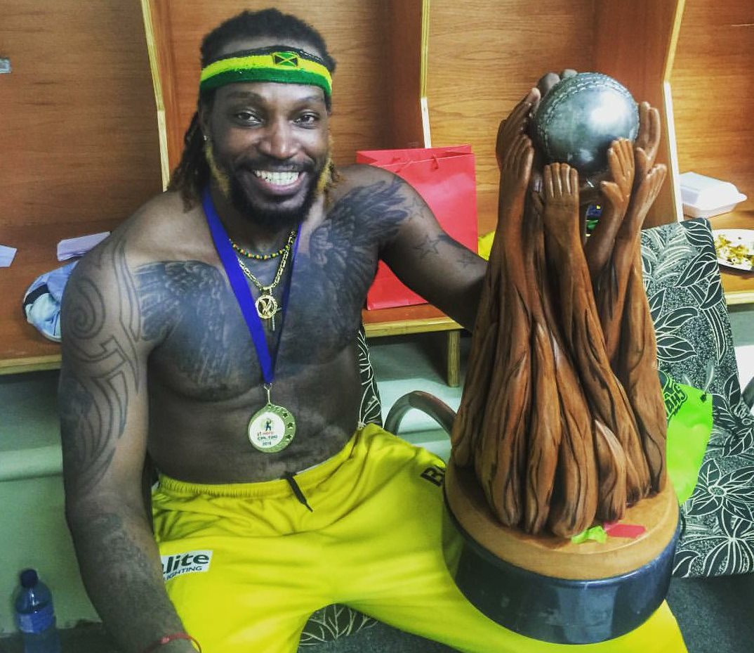 Chris Gayle CPL trophy