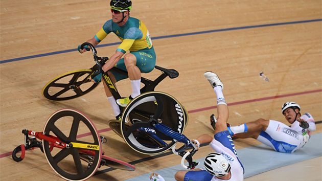 Viviani got off the deck to win Gold in the Omnium – no thanks to Mark Cavendish
