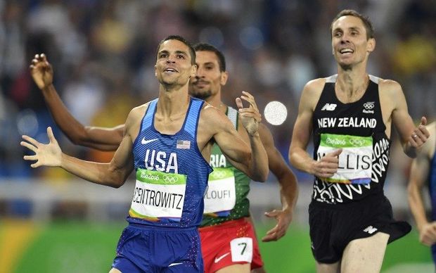 A delighted Nick Willis takes the bronze in the 1500 metres final.