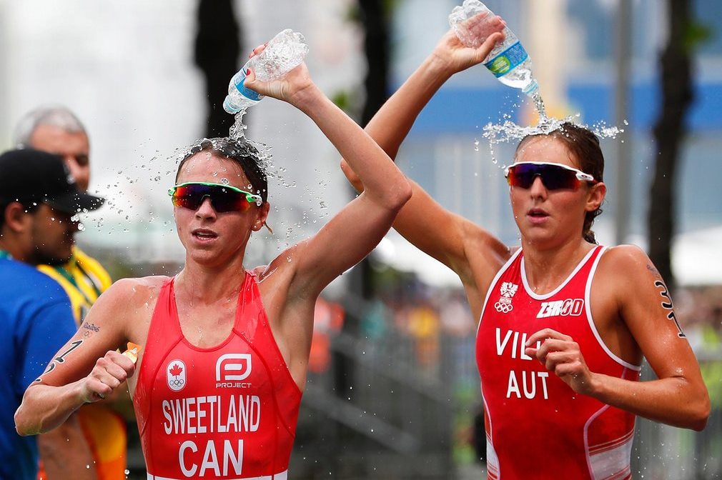 Not synchronised running but womens triathlon