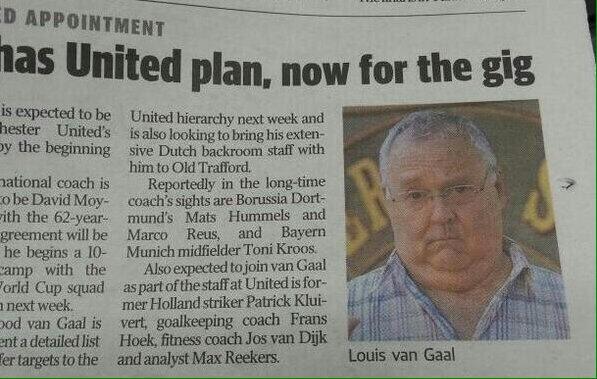 When an Australian newspaper confused Louis van Gaal with Harold Bishop from Neighbours