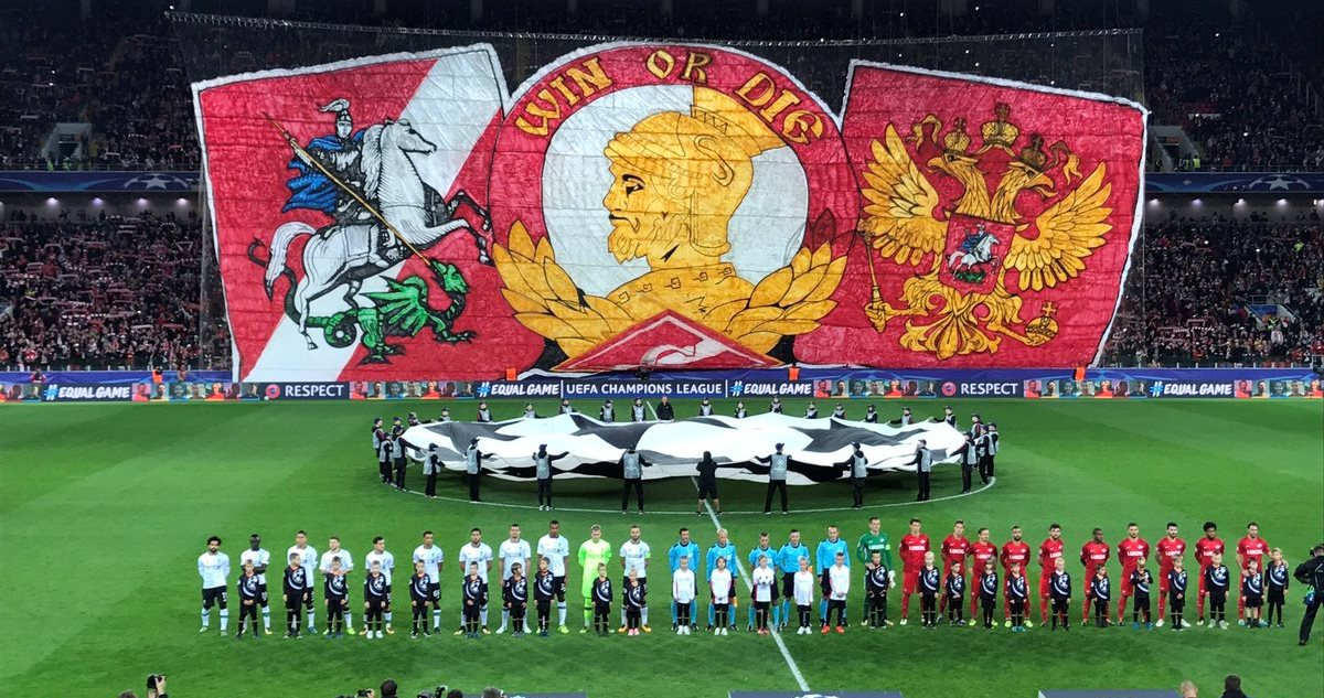 Spartak tifo for the lfc game