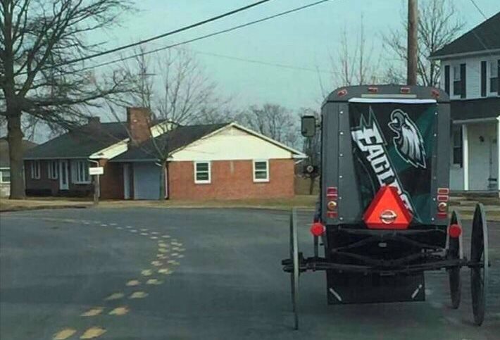 Even the Amish are getting in the Super Bowl spirit